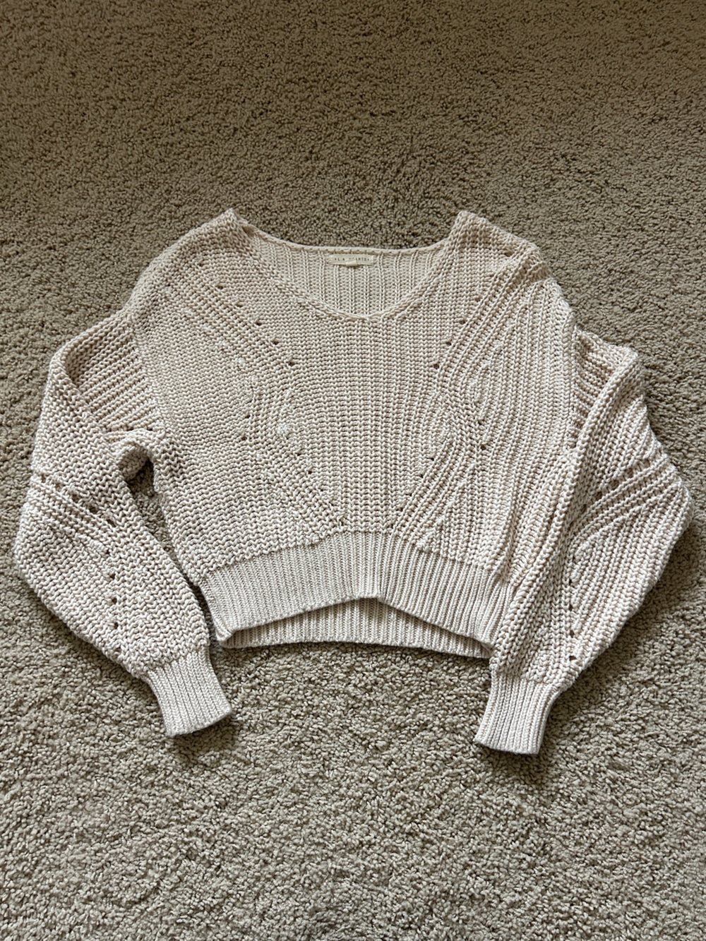 Pacsun LA Hearts Cream Chunky Knit Sweater
